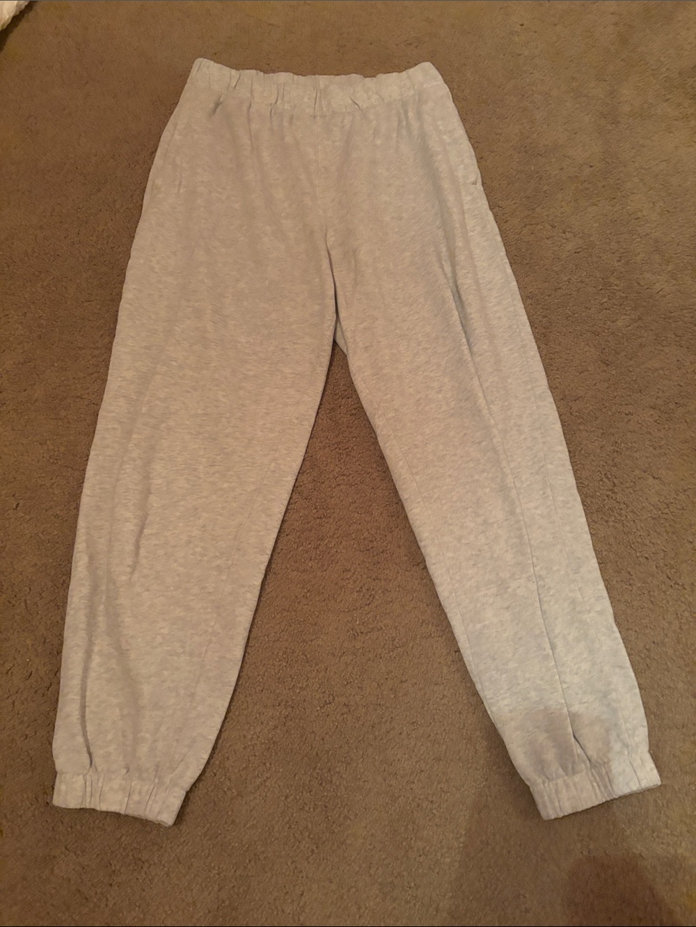 Hollister white cuffed sweatpants